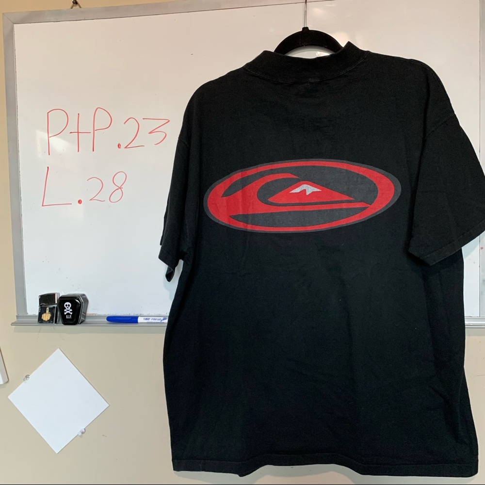 Vintage black quicksilver big logo shirt